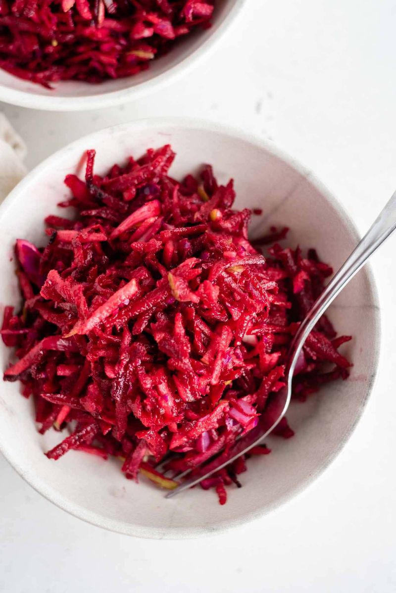 Grated Carrot & Beet Slaw