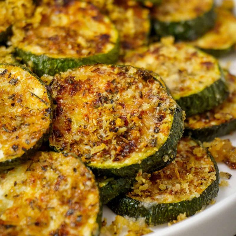 Crispy Parmesan Zucchini Rounds