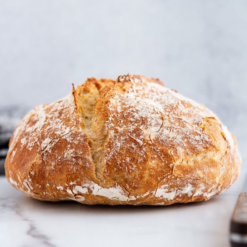 No-Knead Bread with Too Little Salt