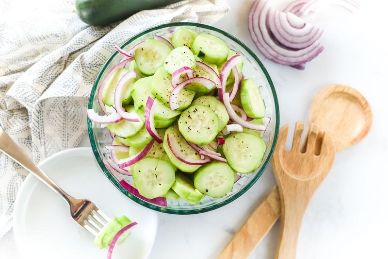 Cucumber Salad with Just Vinegar