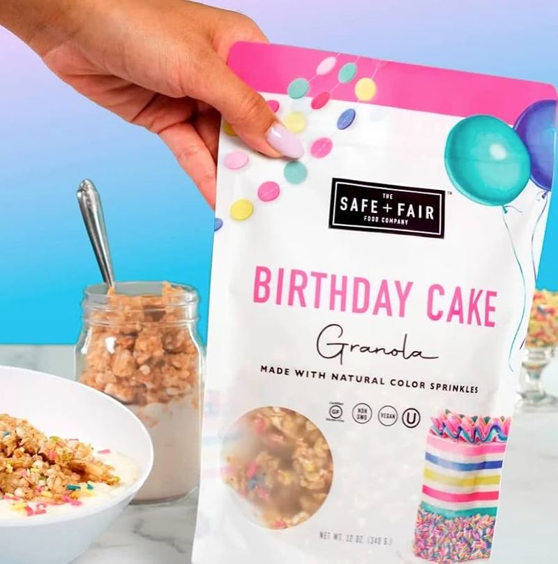 Safe + Fair Birthday Cake Granola