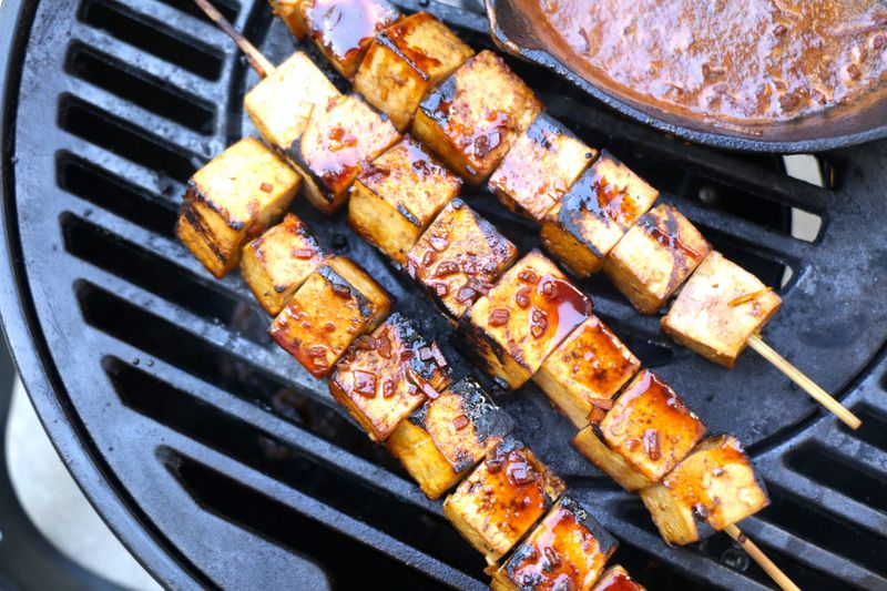 Tofu Kabobs Without Pressing or Marinating