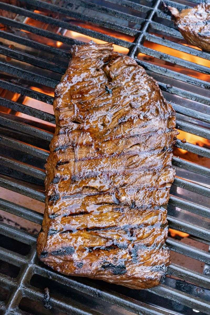 Thin-Sliced Skirt Steak Overcooked on the Grill