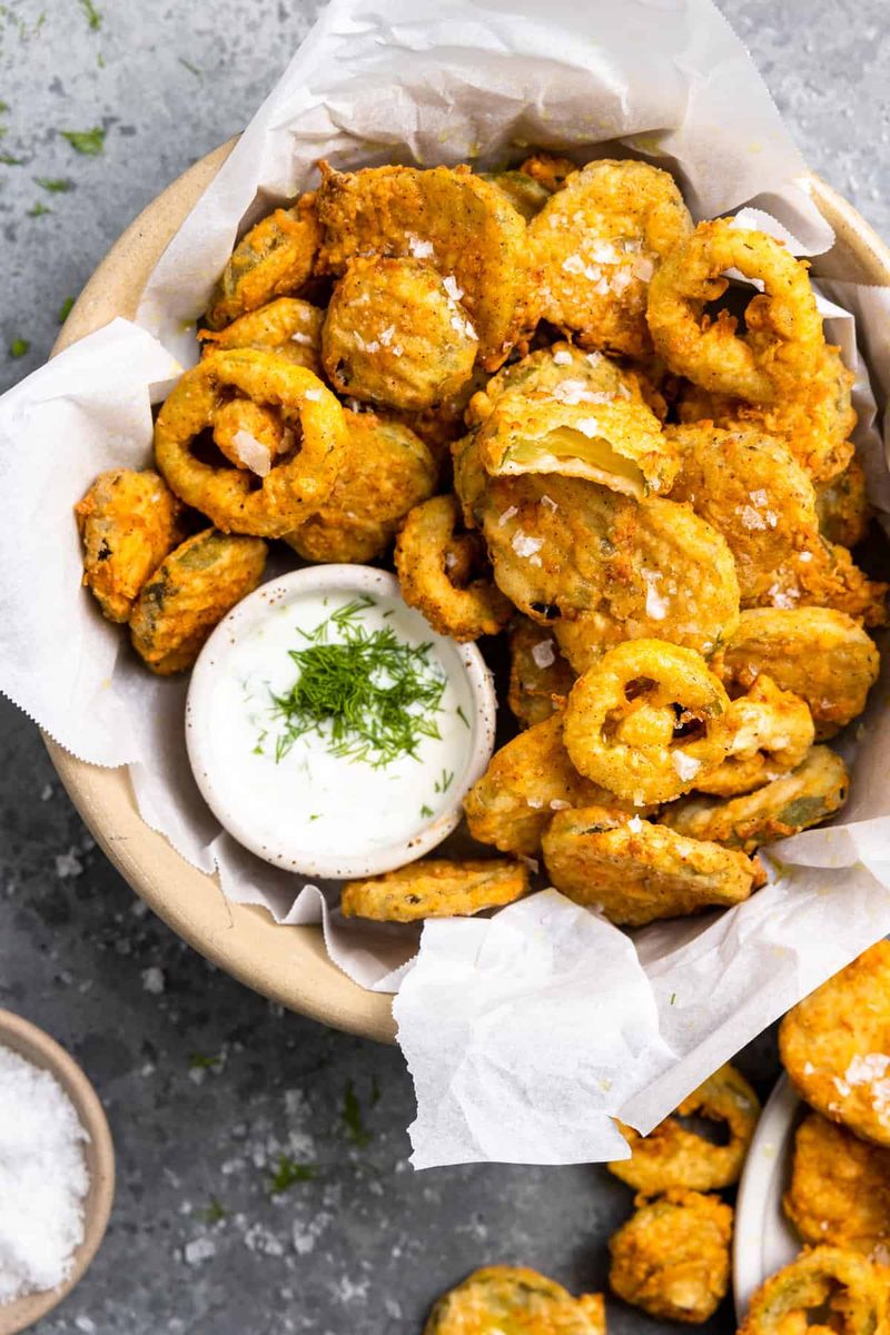 Deep-Fried Pickles with Wet Batter