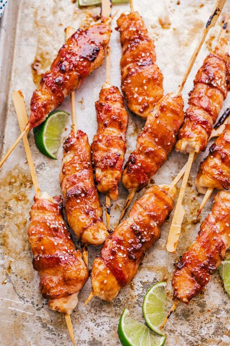 Bacon-Wrapped Chicken Kebabs