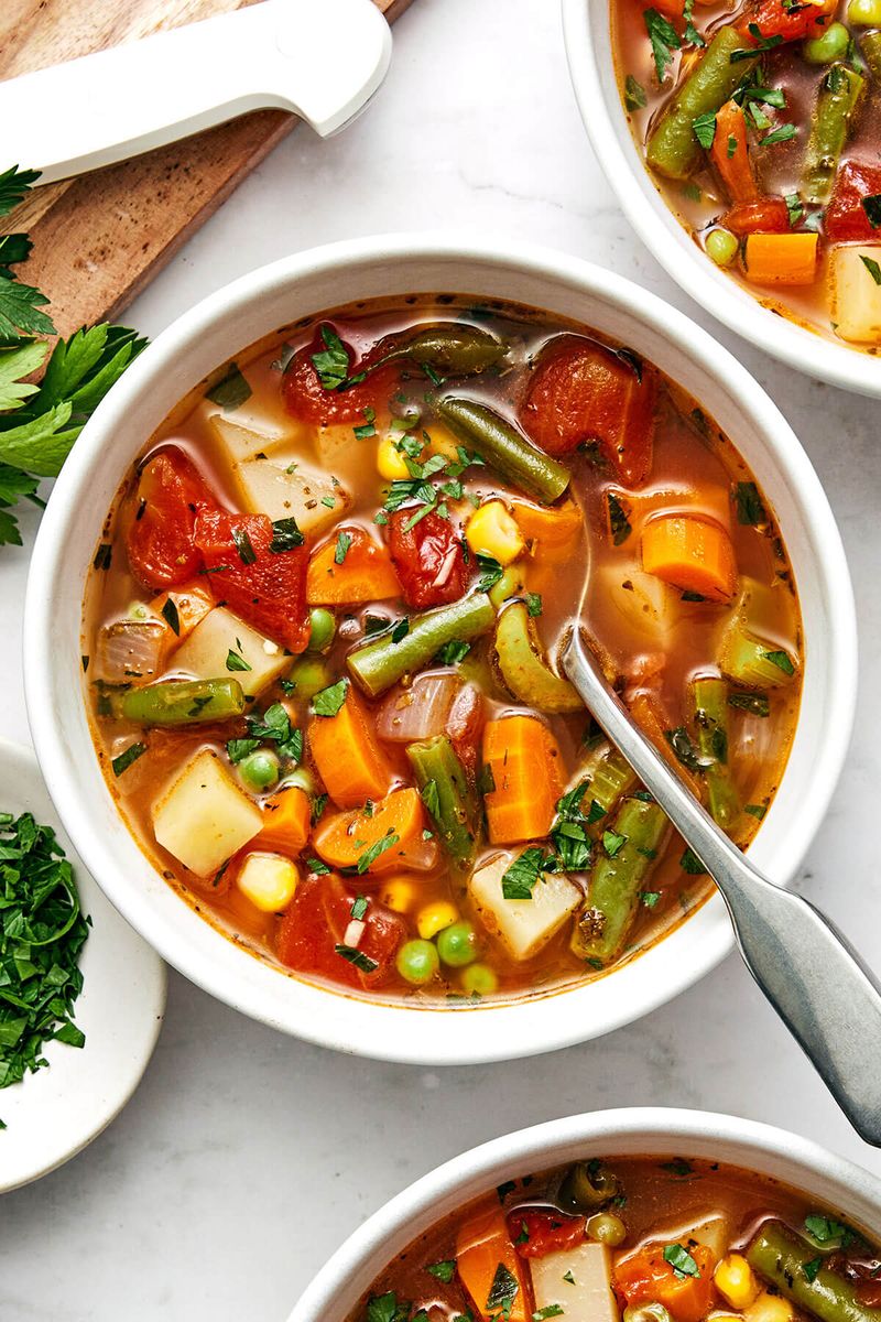 Broth-Based Soups with Veggies