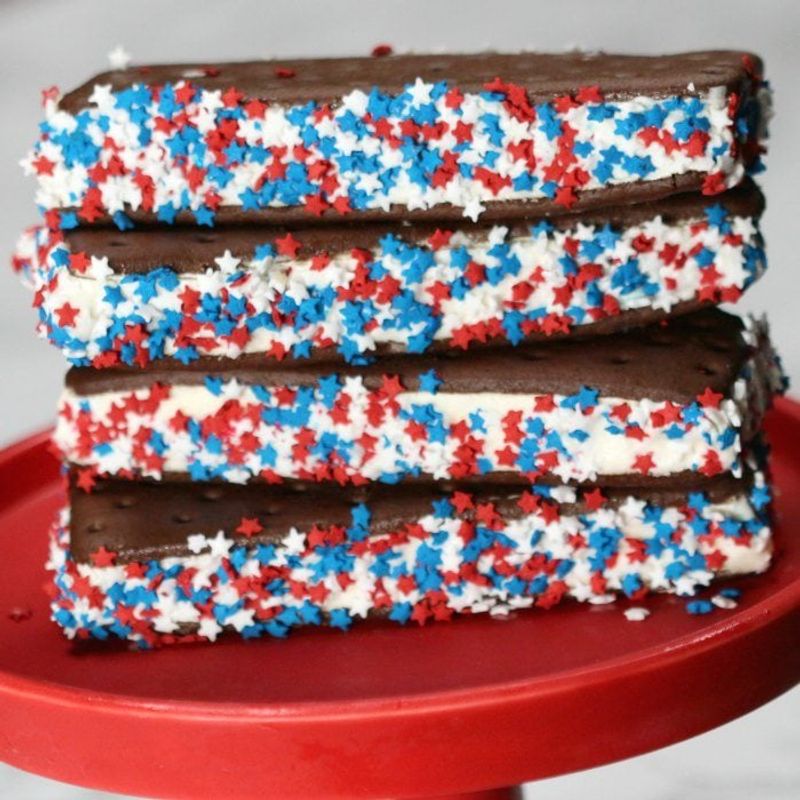 Firecracker Ice Cream Sandwiches