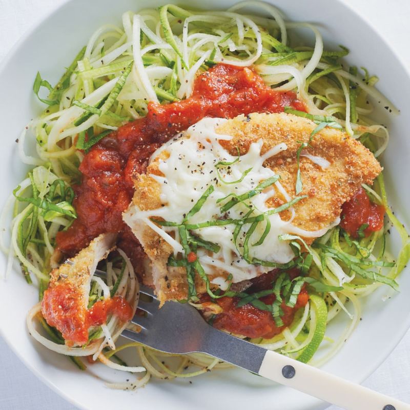 Baked Chicken Parmesan with Zoodles
