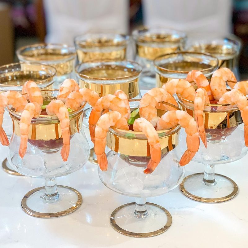 Shrimp Cocktail in Glass Goblets