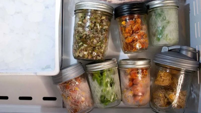 Use Mason Jars or Stackable Containers for Chopped Produce