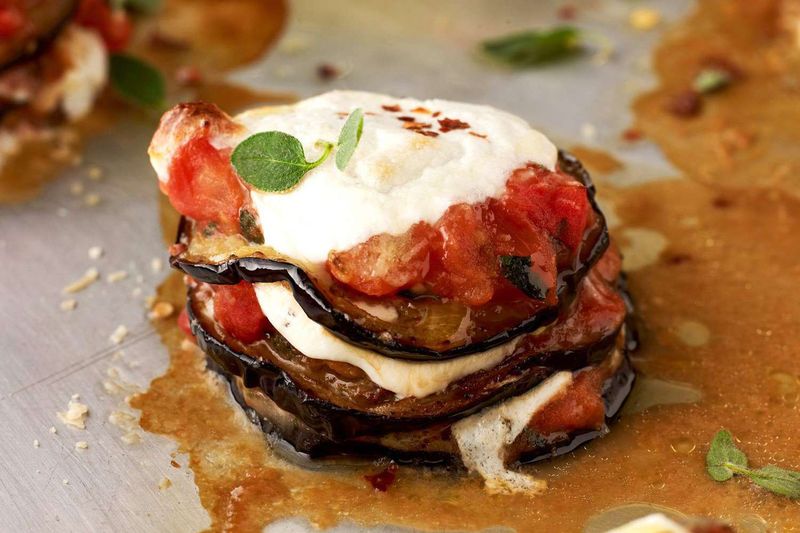 Eggplant Parmesan with Soggy Layers