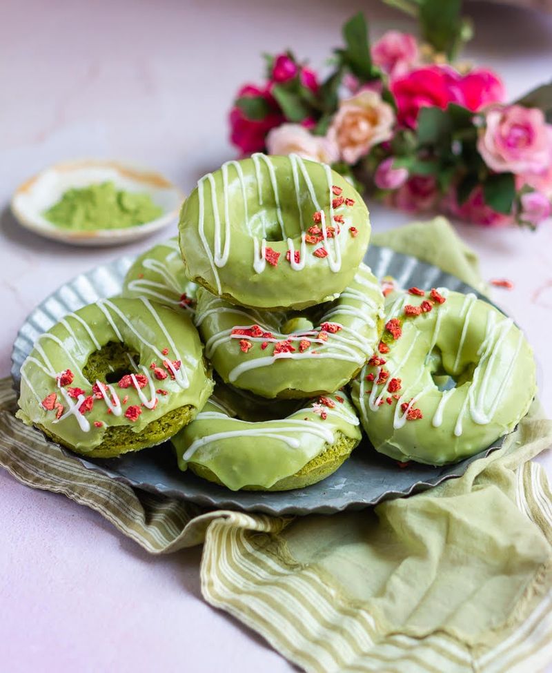 Matcha Glazed Donuts