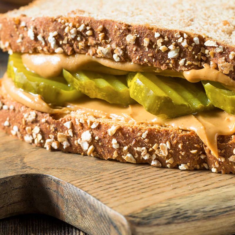 Peanut Butter Pickle Sandwich