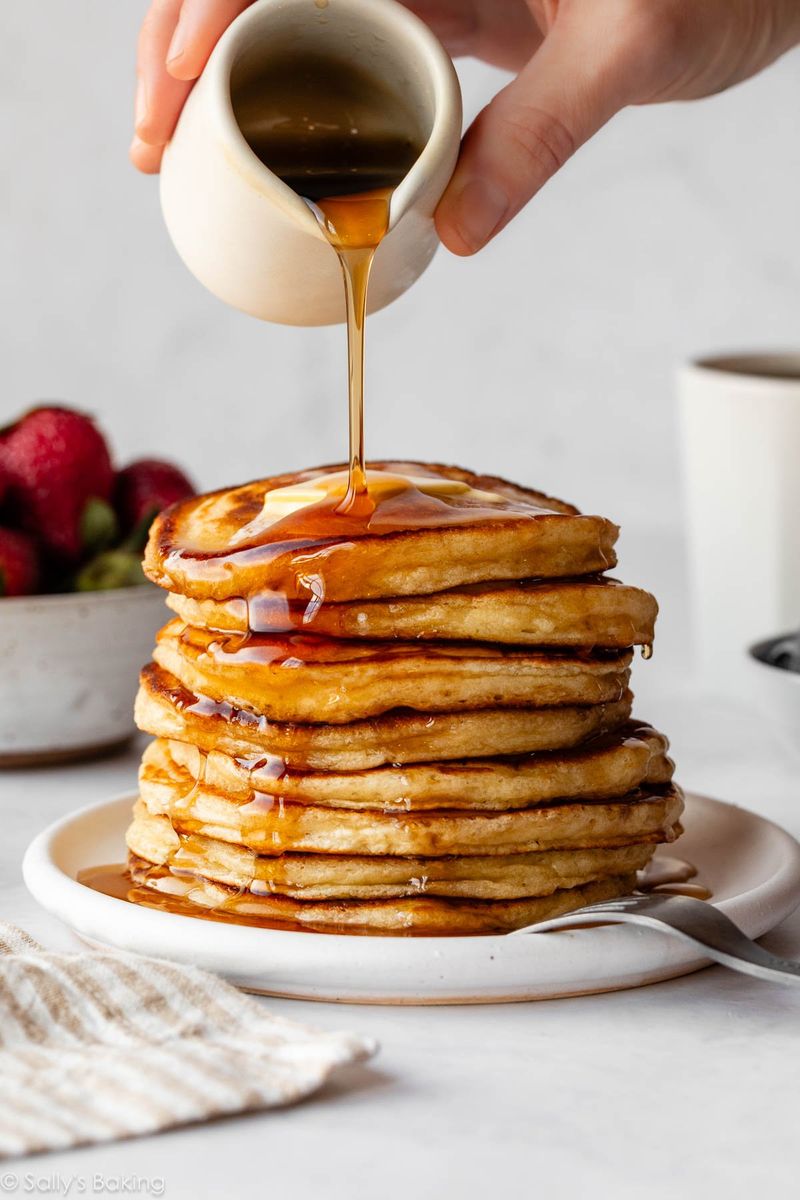 Buttermilk Pancakes with Real Maple Syrup