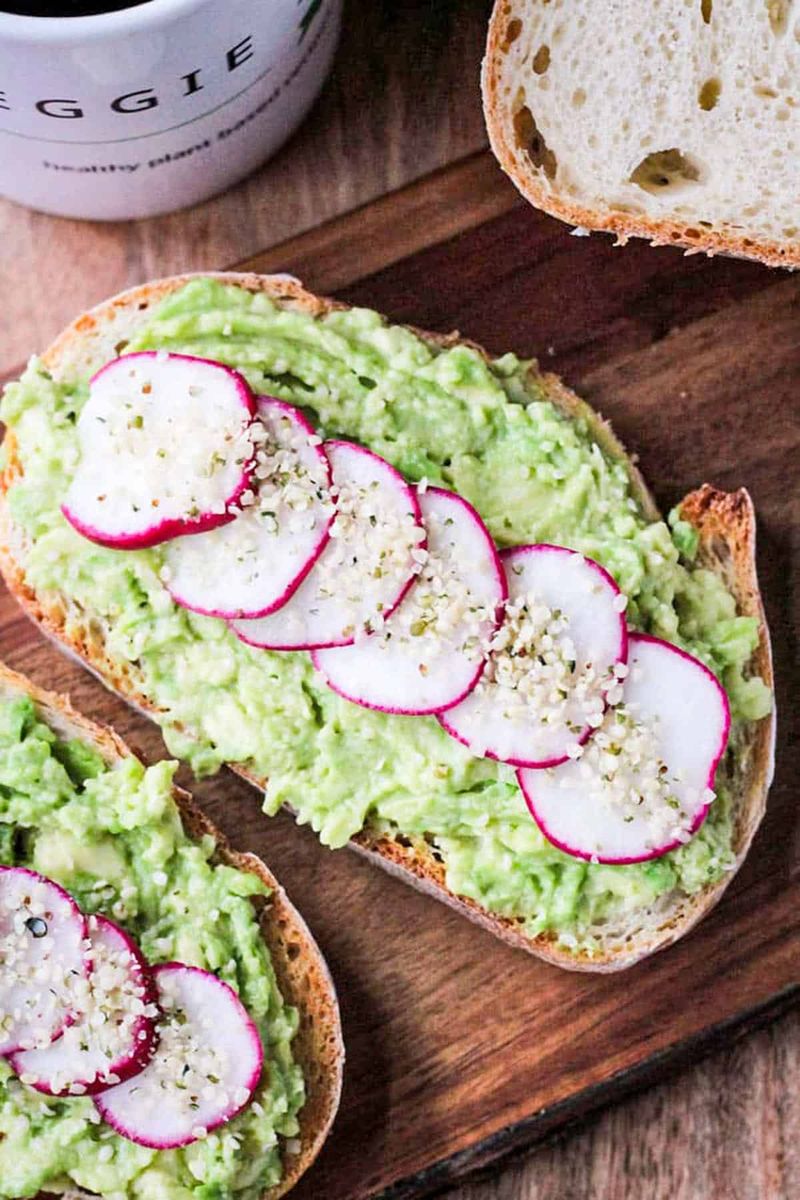 Avocado Toast with Hemp Seeds and Radishes