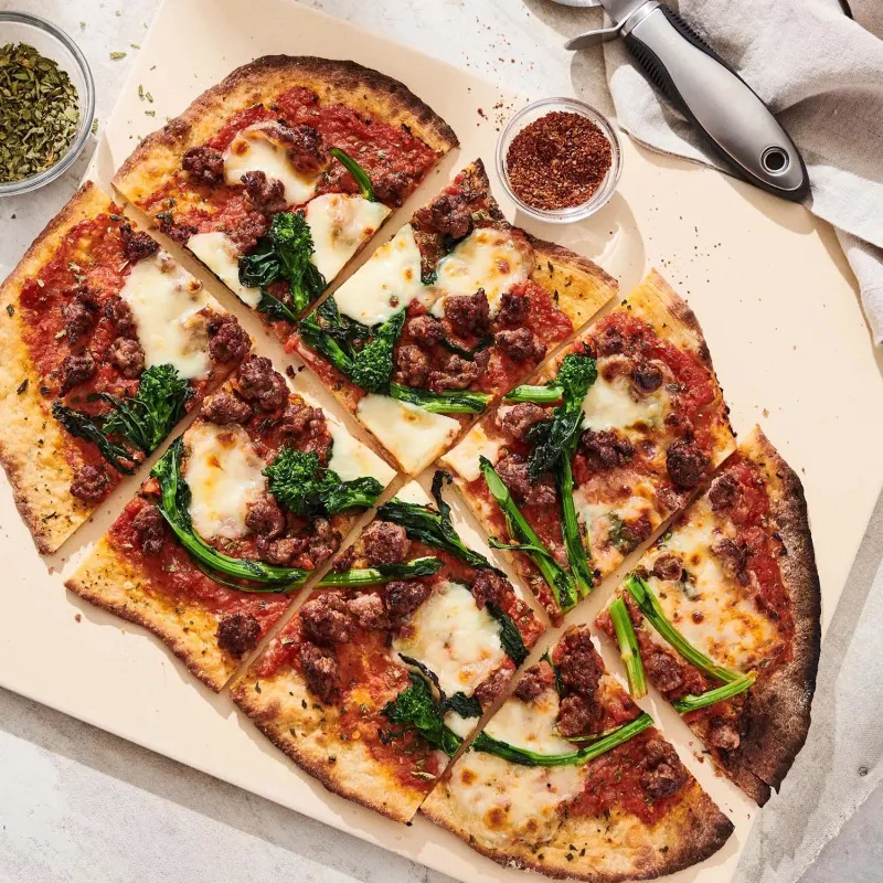Sausage & Broccoli Rabe Pizza