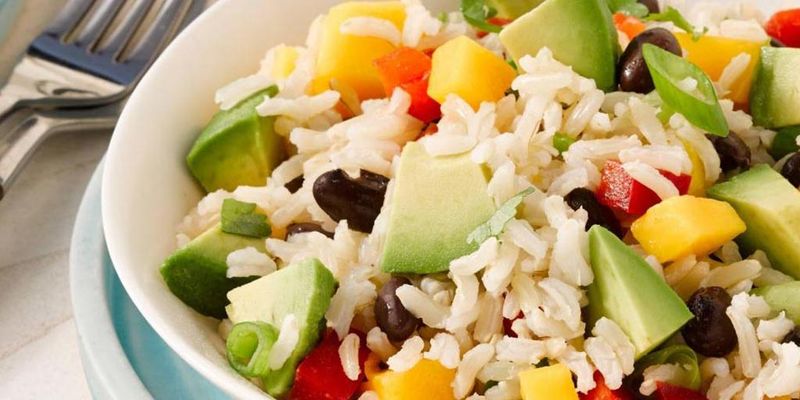 Brown Rice Salad with Mango and Avocado