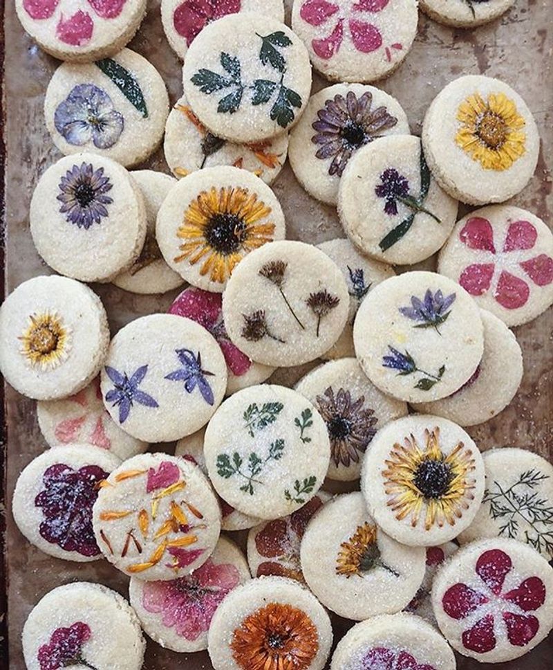 Edible Flower Cookies with No Texture