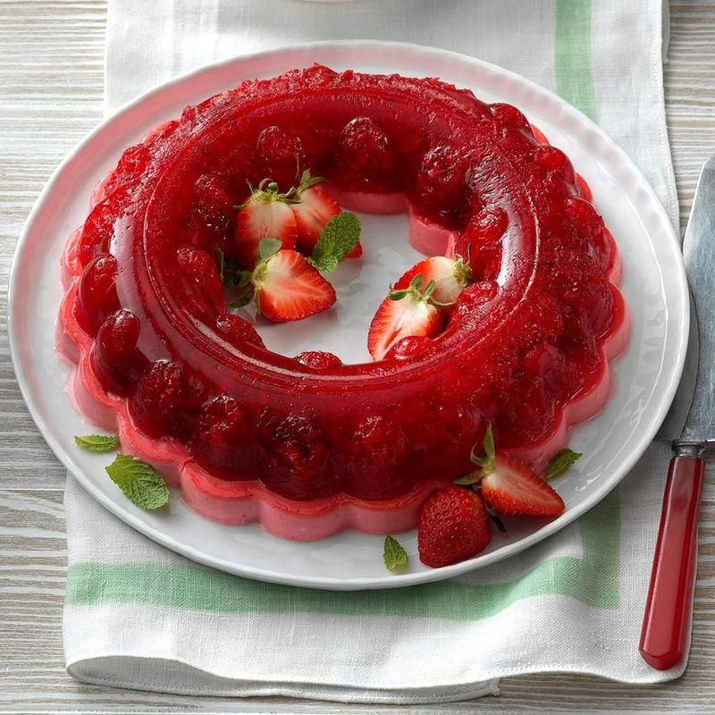 Gelatin Mold with Suspended Fruit