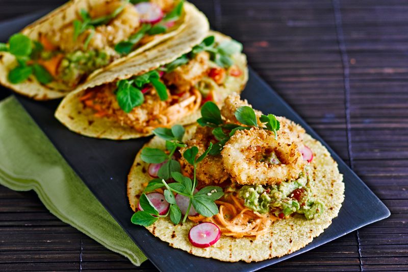 Crispy Calamari Tacos