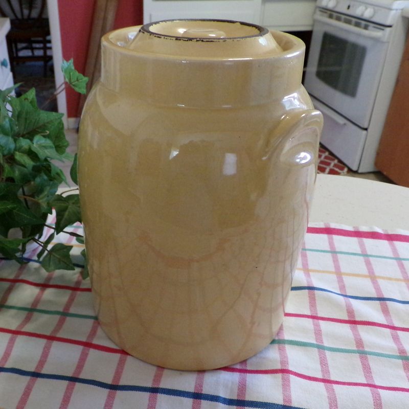 Yellow Ware Crock-Style Jar