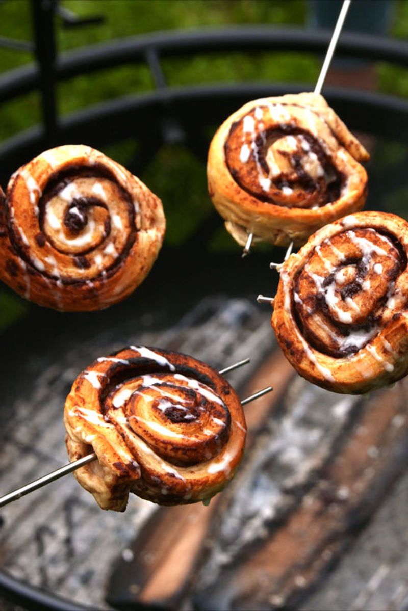 Grilled Cinnamon Roll Skewers