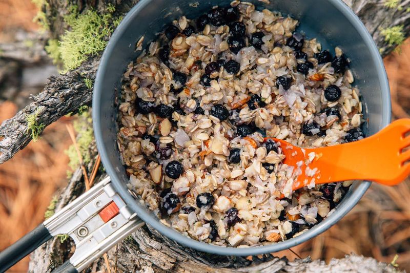 Instant Oatmeal with Trail Mix Topping