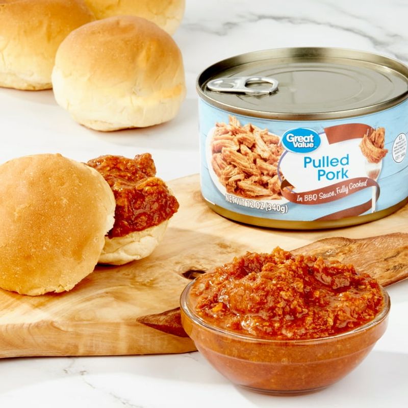 Canned BBQ Pulled Pork (Cheap Brands)