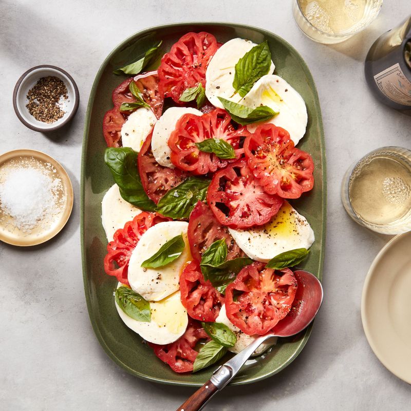Classic Caprese Salad with Heirloom Tomatoes