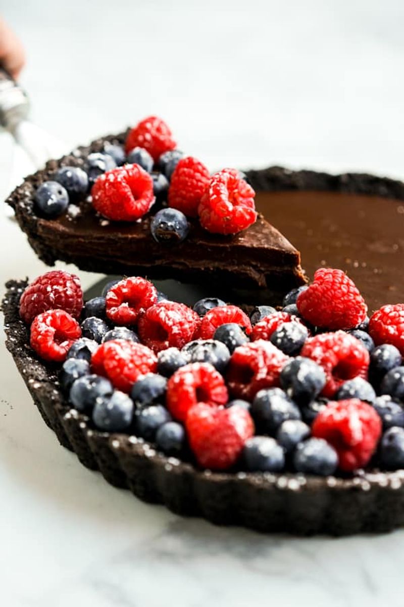 No-Bake Chocolate Tart with Fresh Berries