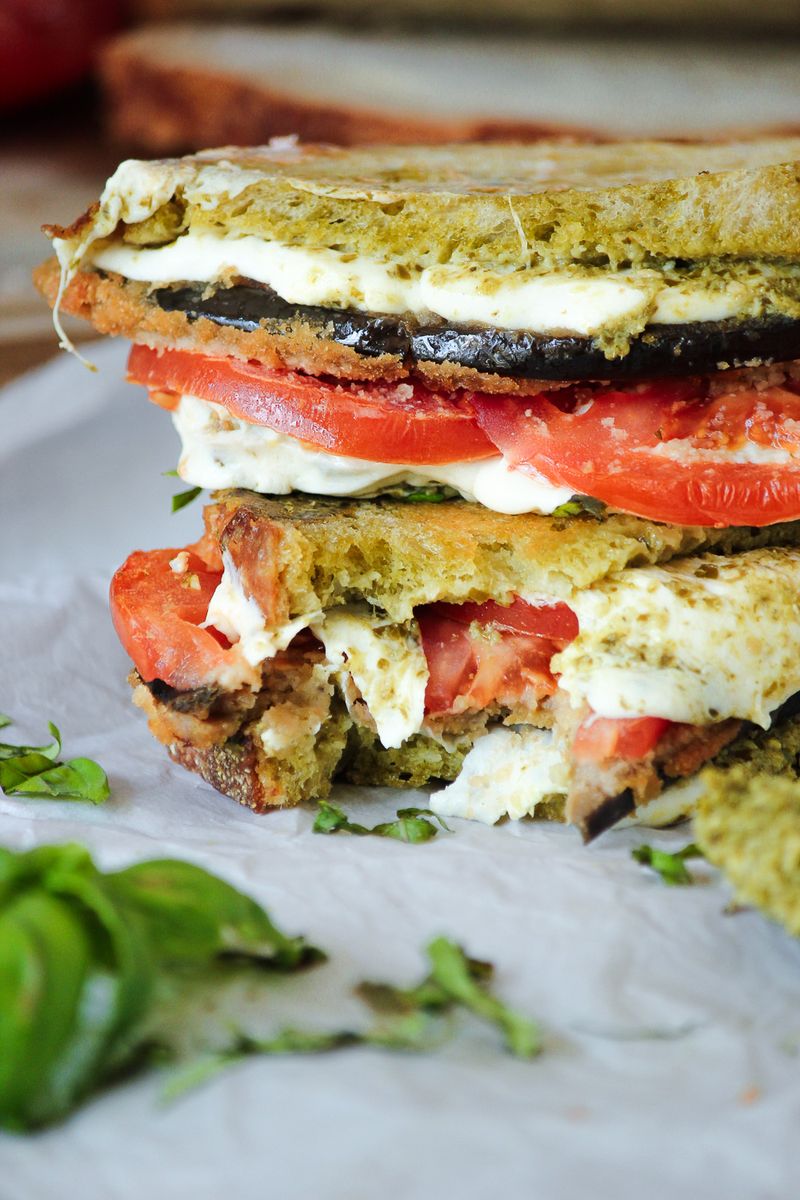 Caprese Grilled Cheese with Too Much Pesto