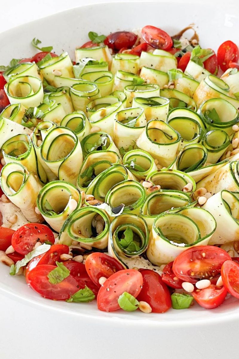 Caprese Zucchini Ribbons