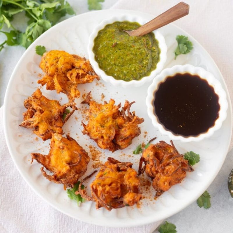 Onion Bhajis (Indian Fried Onion Fritters)