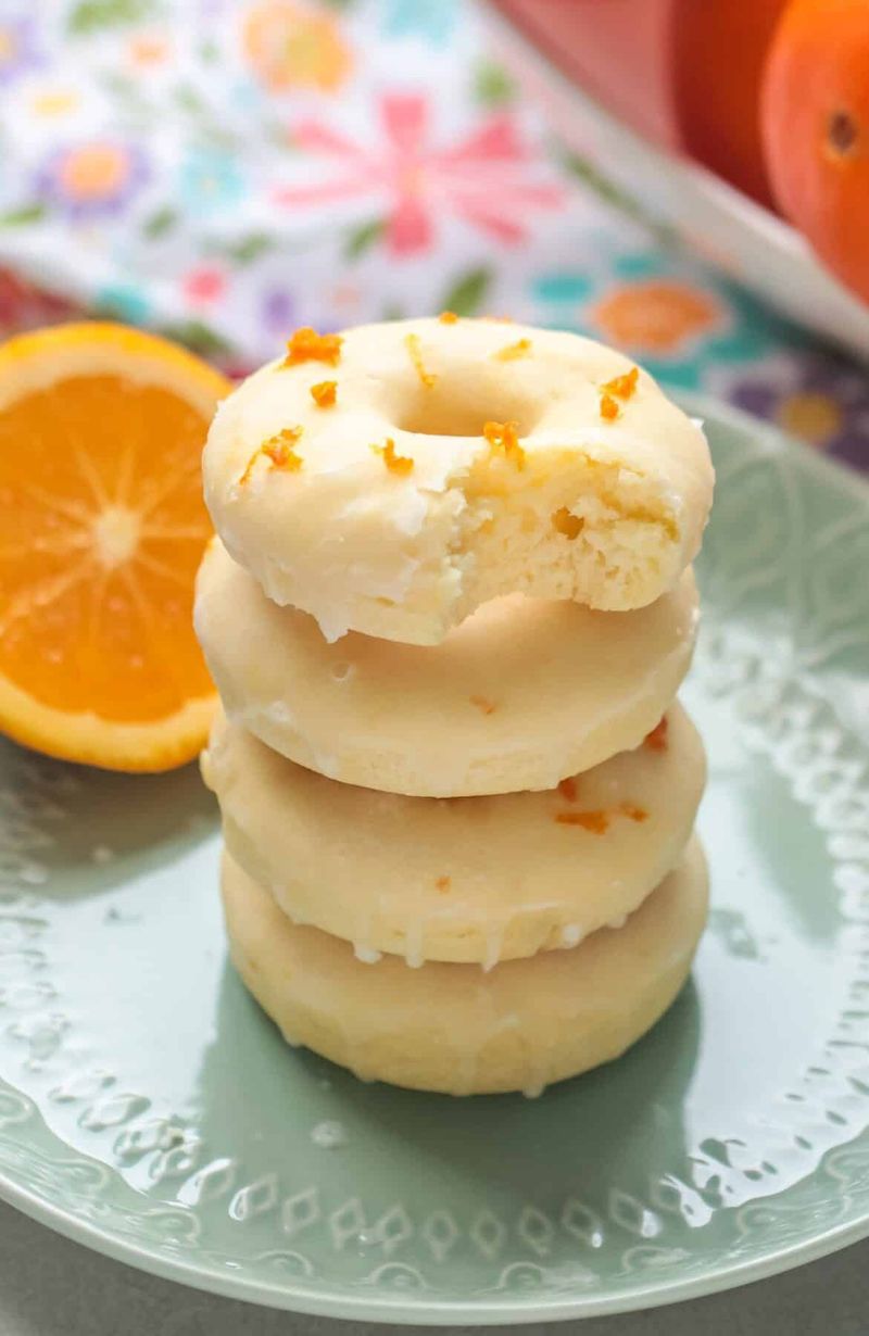 Baked Orange Cream Donuts