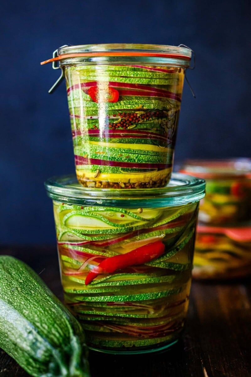 Pickled Cucumbers or Zucchini