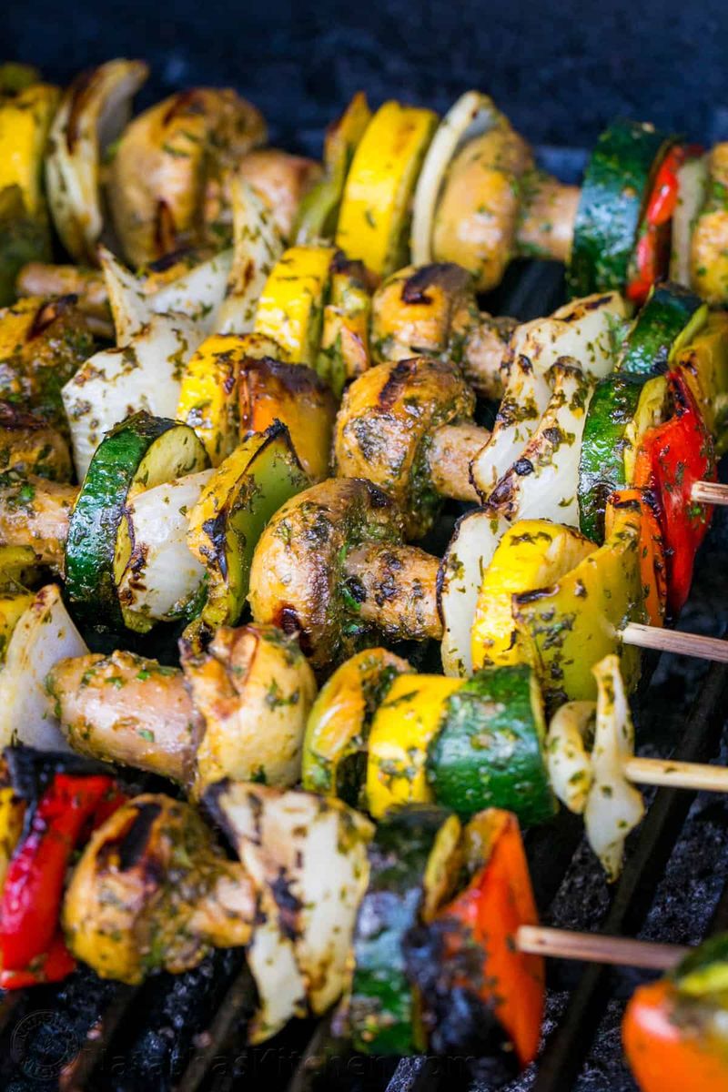 Fire-Grilled Veggie Skewers