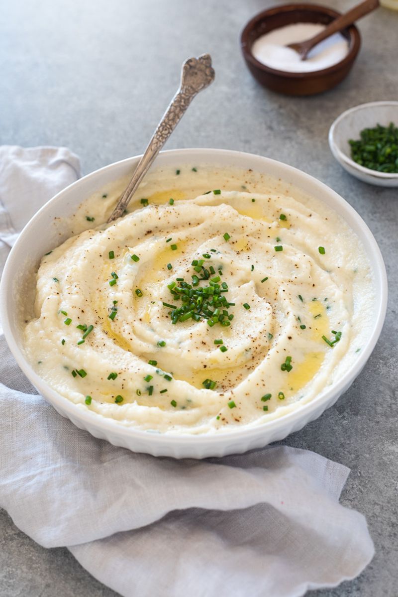 Mashed Cauliflower with Garlic Butter