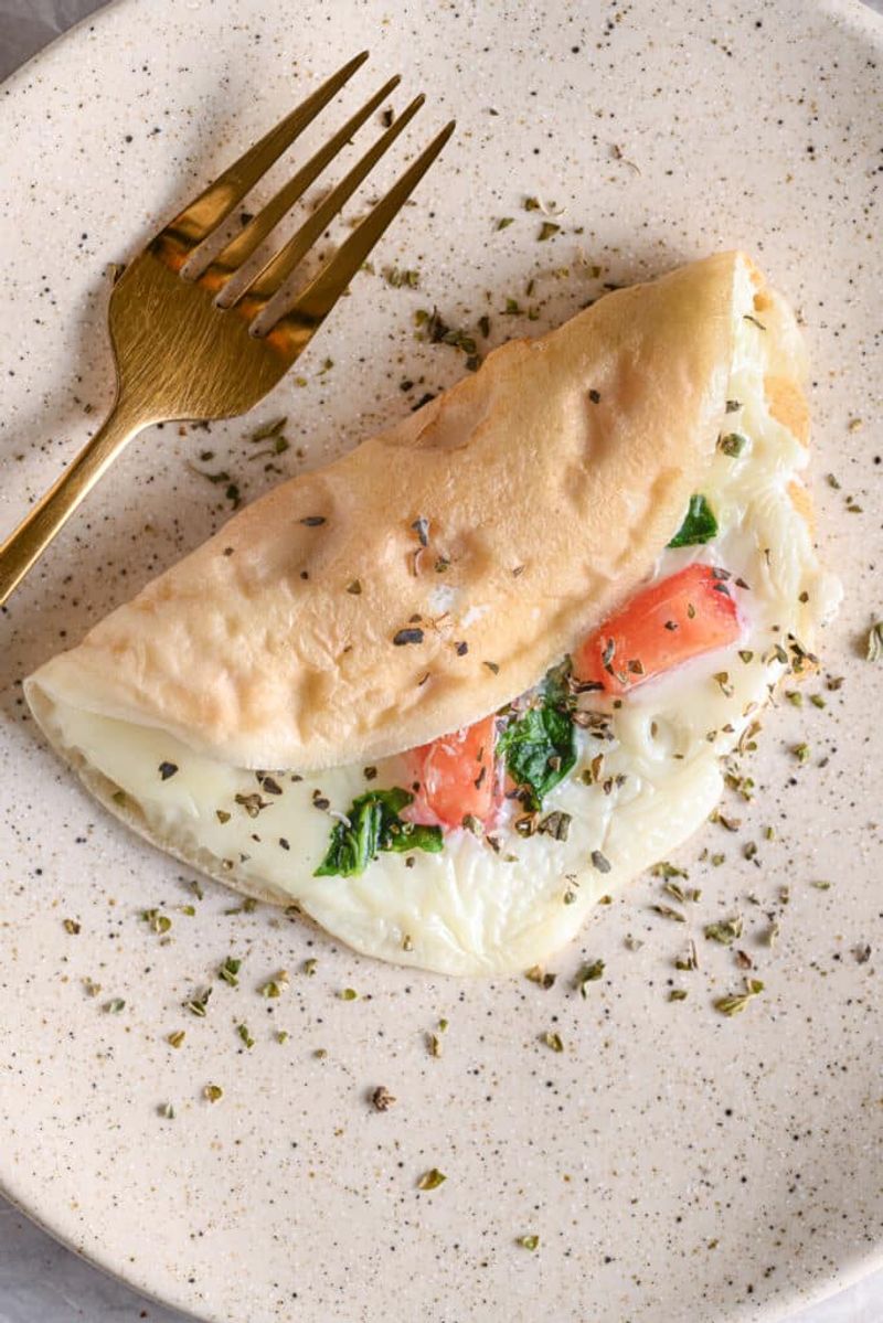 Egg White Omelet with Plain Spinach