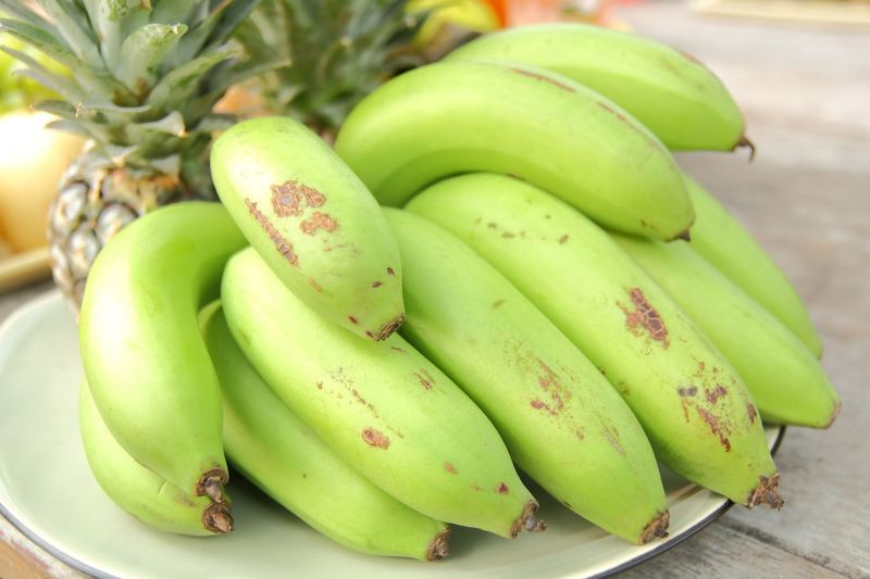 Green Unripe Banana