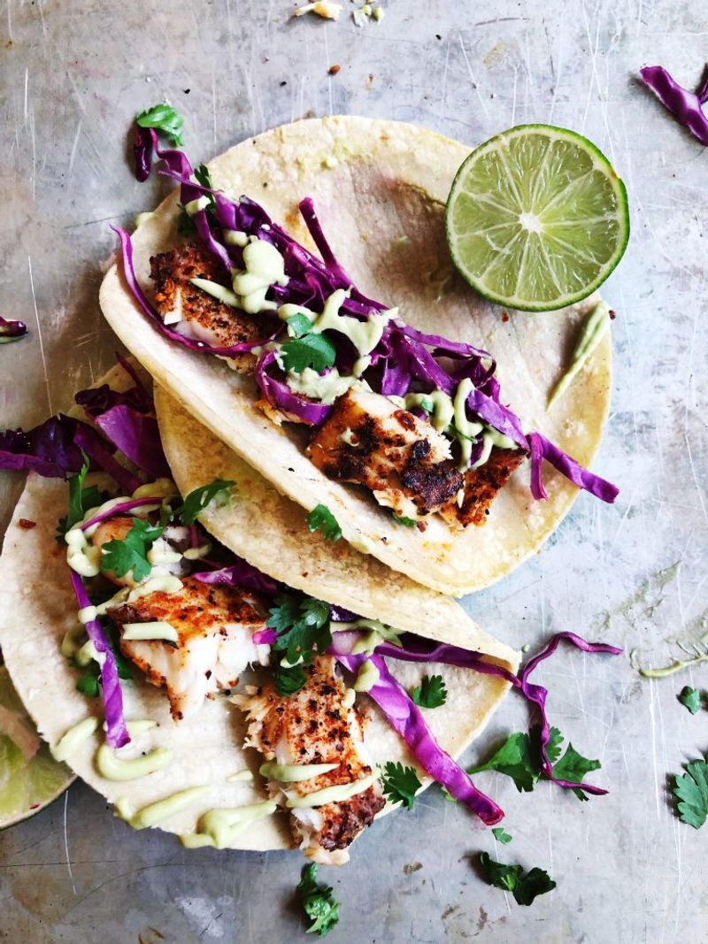 Fish Tacos with Cabbage Slaw
