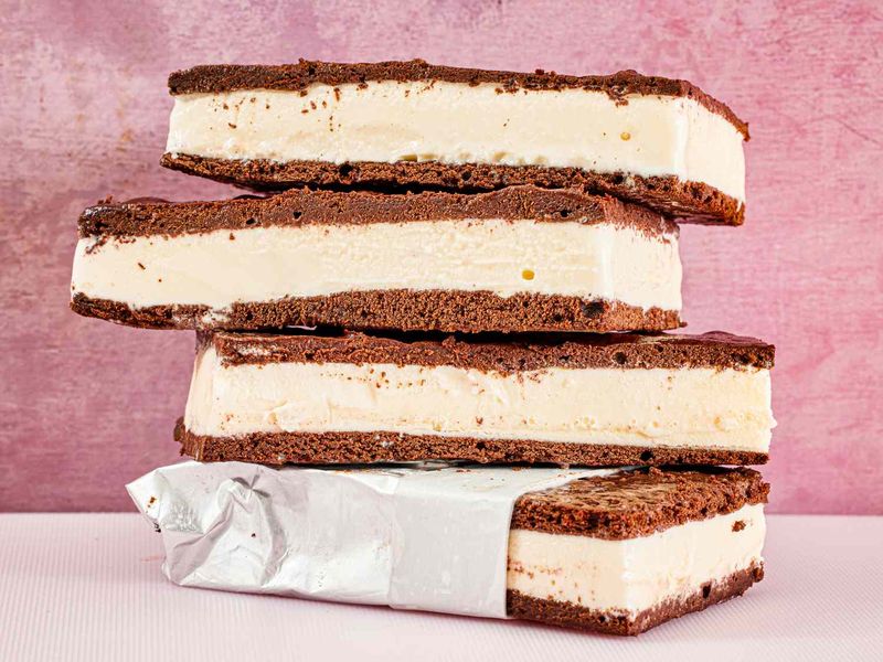 Ice Cream Sandwiches (That Stuck to the Wrapper)