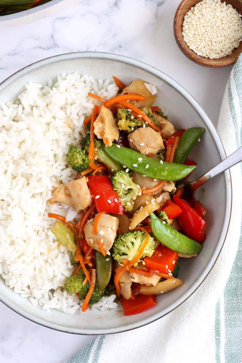 Chicken Stir-Fry with Rice
