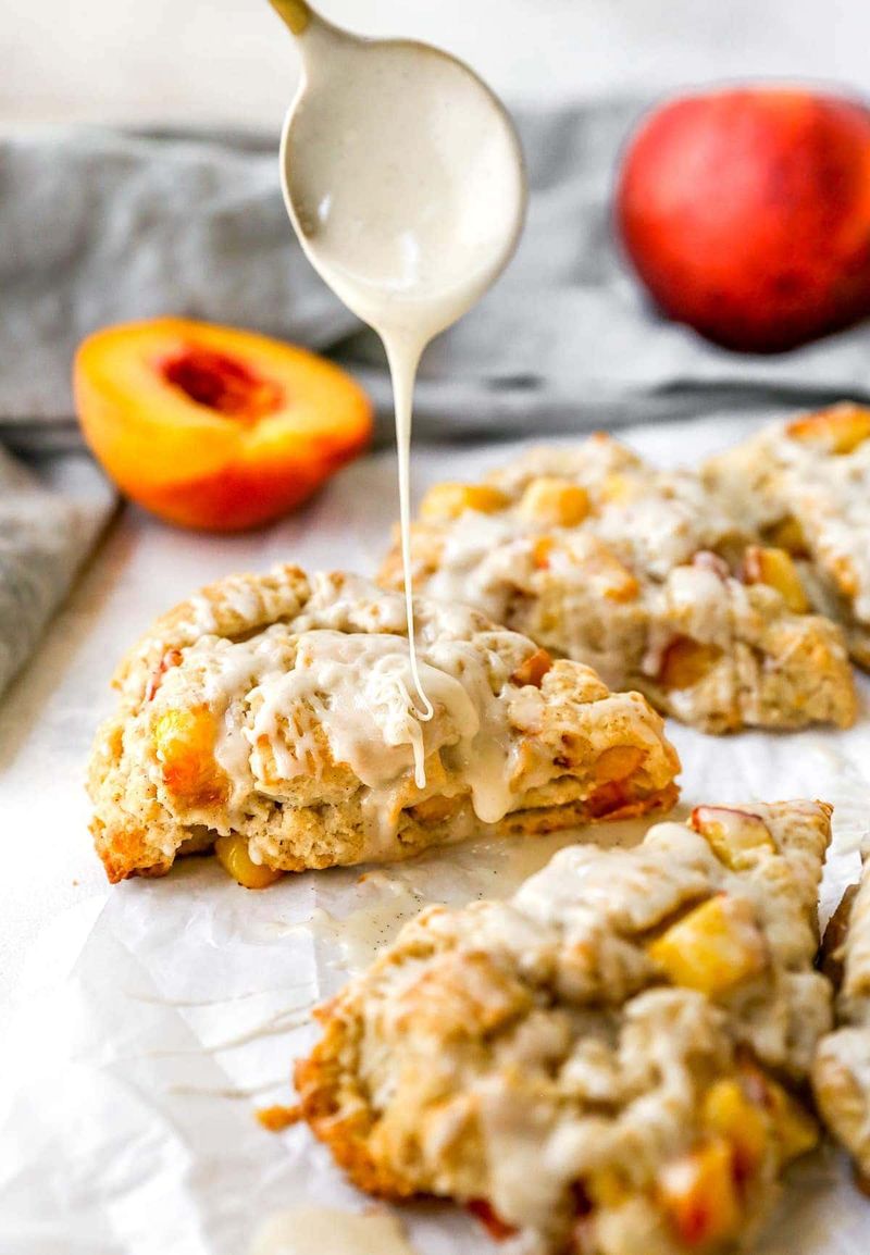 Peach & Vanilla Bean Scones