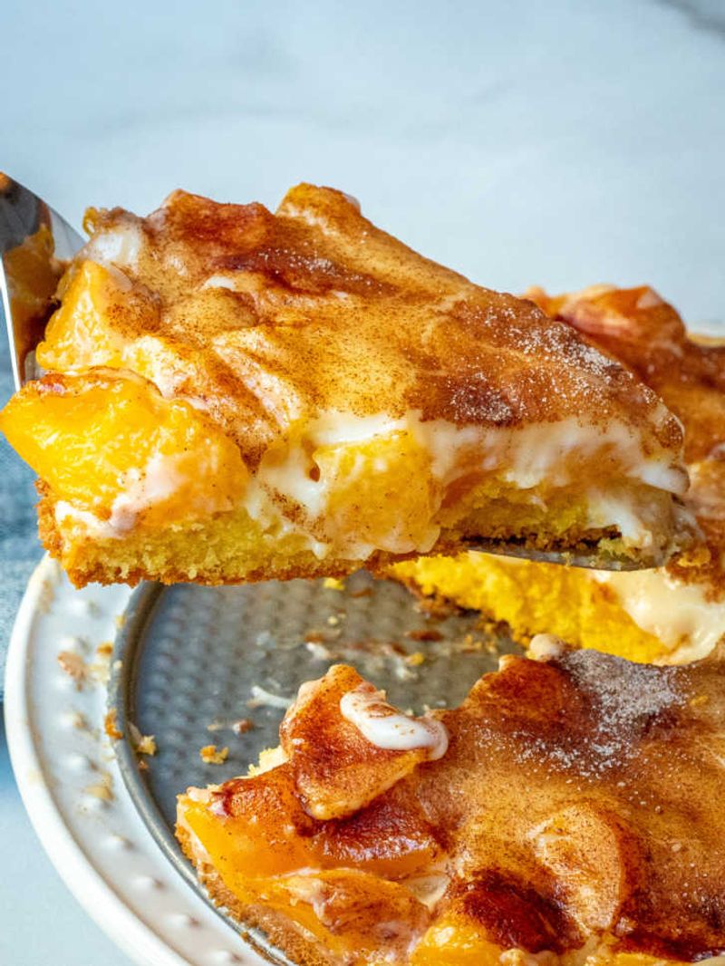 Peaches & Cream Skillet Bake