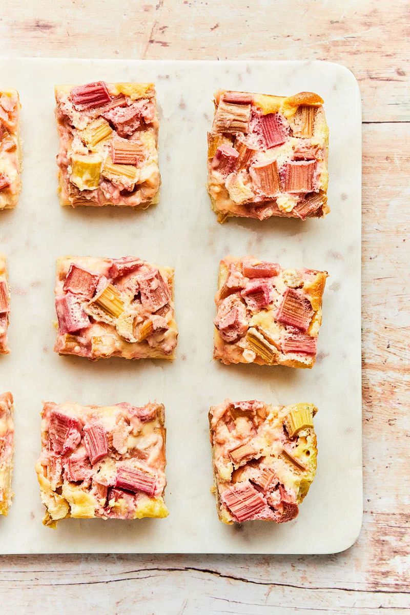 Rhubarb Custard Bars