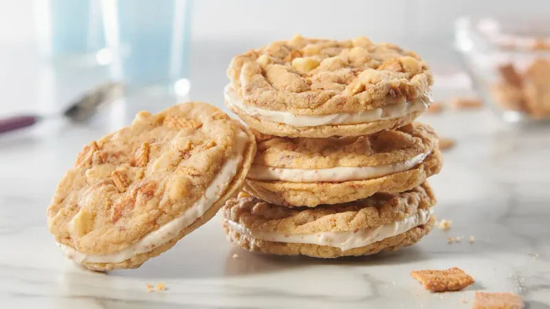 Cinnamon Toast Crunch Ice Cream Sandwiches