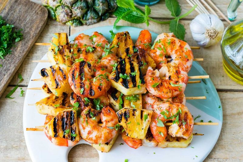 Shrimp and Pineapple Kabobs