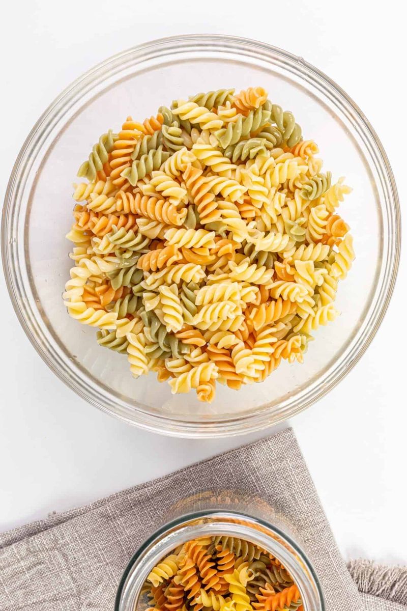 Pasta Salad with Just Noodles and Italian Dressing