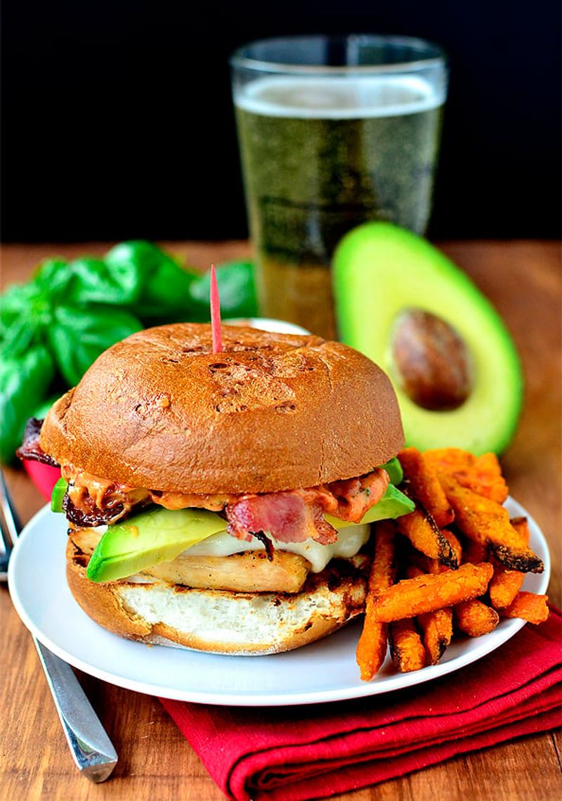 Bacon Avocado Grilled Chicken Sandwich
