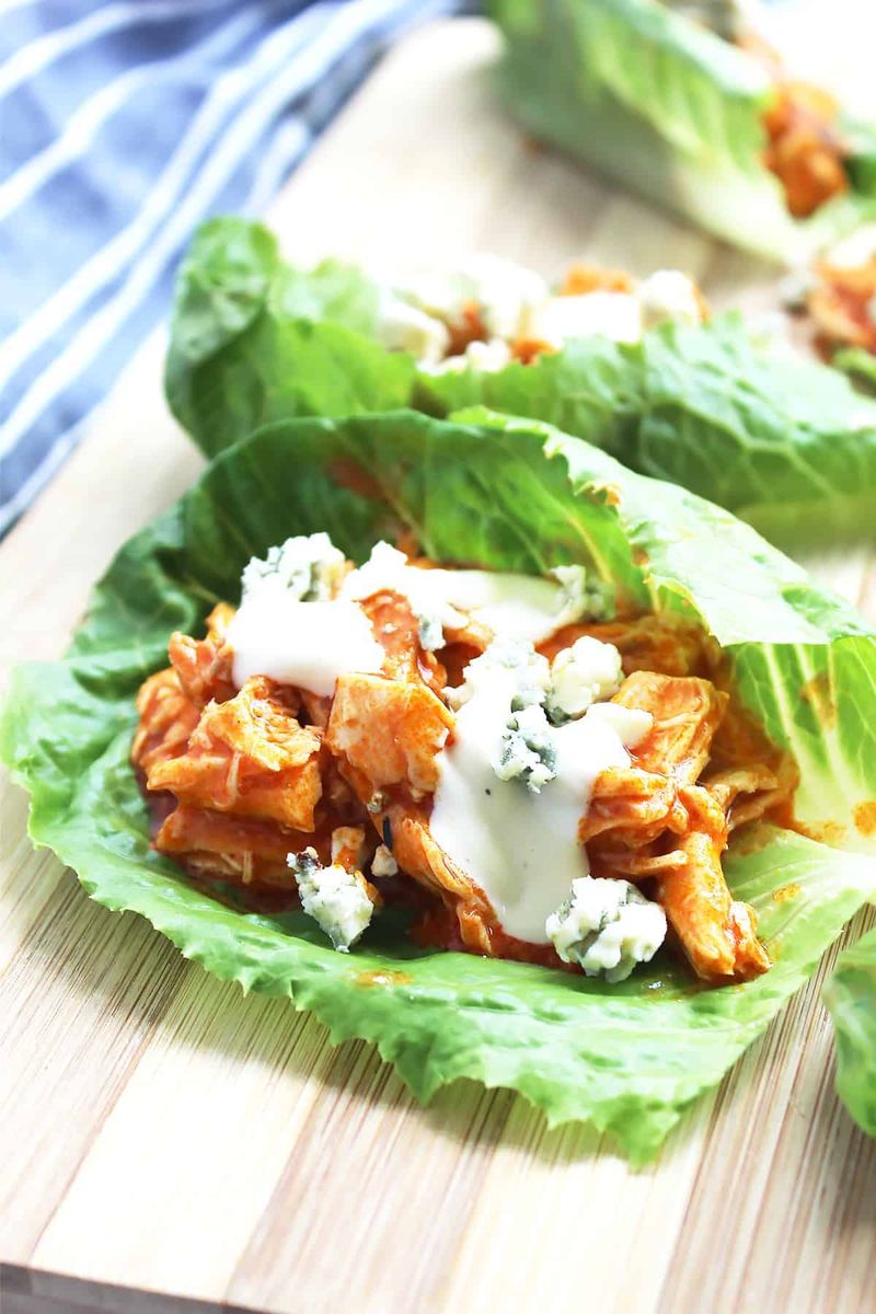 Buffalo Chicken Lettuce Wraps